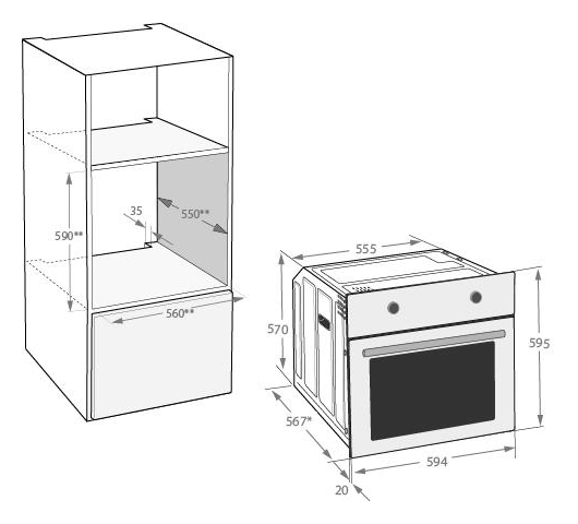 Beko Bim X Inbouwtekening Wouters Witgoed In En Verkoop Van Witgoed