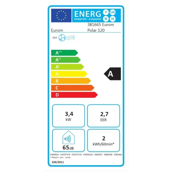 Eurom Polar 120 Mobiele Airconditioning - Afbeelding 5