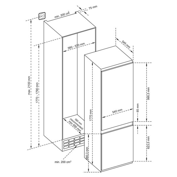 Inventum IKV1788S 178CM Sleepdeur - Afbeelding 3